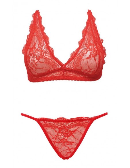 Ouno-Sexy Lingerie Set 2 parts-S/M-Red - Komplety bielizny erotycznej - 1