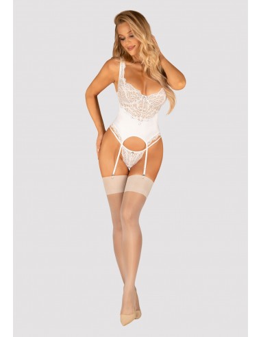 Amor Blanco gorset i stringi biały  S/M - Komplety bielizny erotycznej - 3