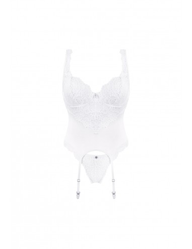 Amor Blanco gorset i stringi biały  S/M - Komplety bielizny erotycznej - 5