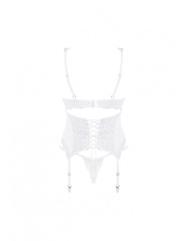 Amor Blanco gorset i stringi biały  S/M - Komplety bielizny erotycznej - 6