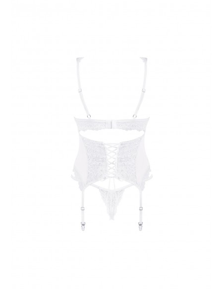 Amor Blanco gorset i stringi biały  S/M - Komplety bielizny erotycznej - 6