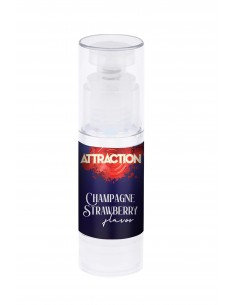Massage Oil  Attraction Champagne Strawberry 50 ml - Olejki i żele do masażu - 1 2