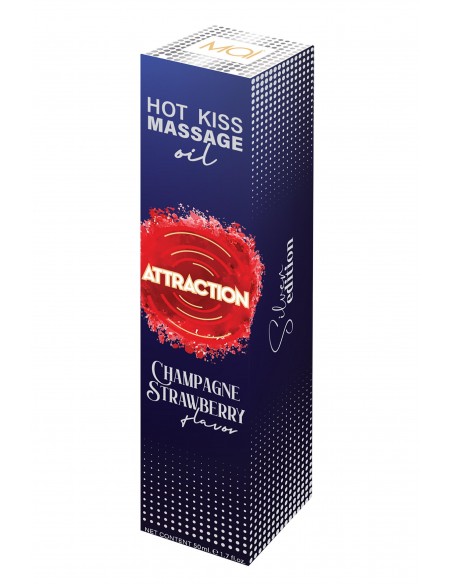 Massage Oil  Attraction Champagne Strawberry 50 ml - Olejki i żele do masażu - 7