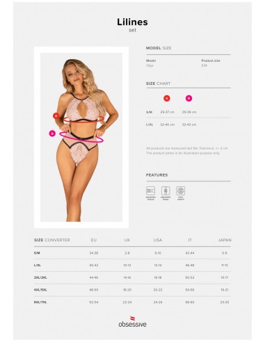 Lilines komplet 2 częściowy  S/M - Komplety bielizny erotycznej - 7