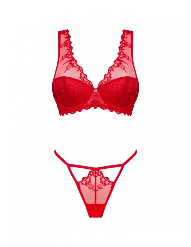 Lonesia komplet 2-częściowy czerwony  S/M - Komplety bielizny erotycznej - 5
