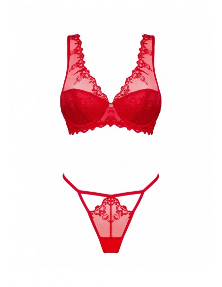 Lonesia komplet 2-częściowy czerwony  S/M - Komplety bielizny erotycznej - 5