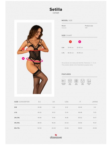 Setilla gorset czarny  S/M - Body - 7