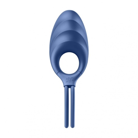 Pierścień na penisa Swordsman (Blue) - regulowany obwód z suwakiem, wibrująca stymulacja łechtaczki, długość 14,2 cm - 4