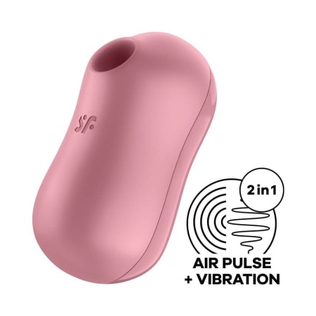 Stymulator łechtaczki Satisfyer Cotton Candy Light Red - fala powietrzna 11 trybów i 12 programów wibracji, 8,6 × 4,2 × 4,8 cm - 2