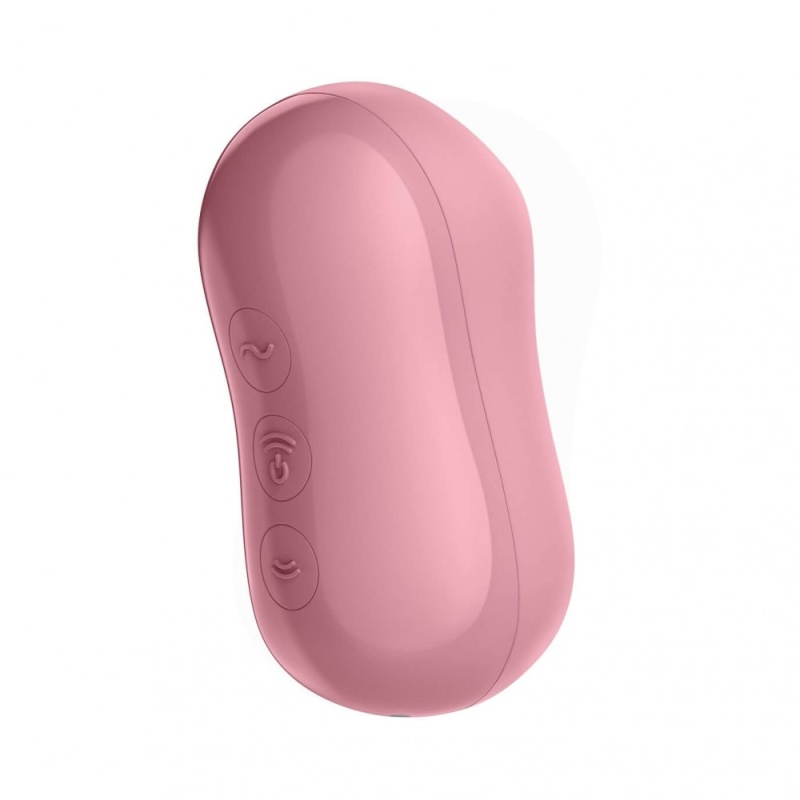 Stymulator łechtaczki Satisfyer Cotton Candy Light Red - fala powietrzna 11 trybów i 12 programów wibracji, 8,6 × 4,2 × 4,8 cm - 7