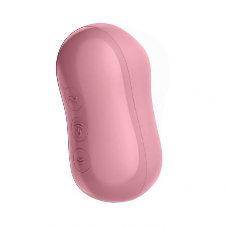 Stymulator łechtaczki Satisfyer Cotton Candy Light Red - fala powietrzna 11 trybów i 12 programów wibracji, 8,6 × 4,2 × 4,8 cm - 7