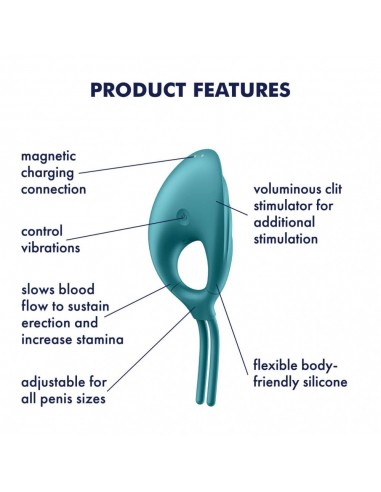 Wibrujący Pierścień Na Penisa Swordsman (Camouflage Green) - Pierścienie erekcyjne wibrujące - 7