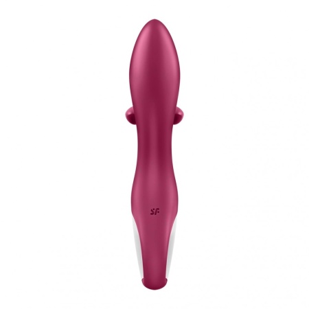Wibrator Embrace Me (Berry) - dwusilnikowy, elastyczny silikon, 20,5 cm - 3