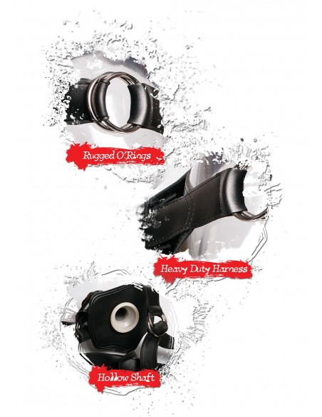 Proteza-FF EXTREME 12"""" HOLLOW STRAP FLESH - Strap-ony, dilda na pasku bez wibracji - 3