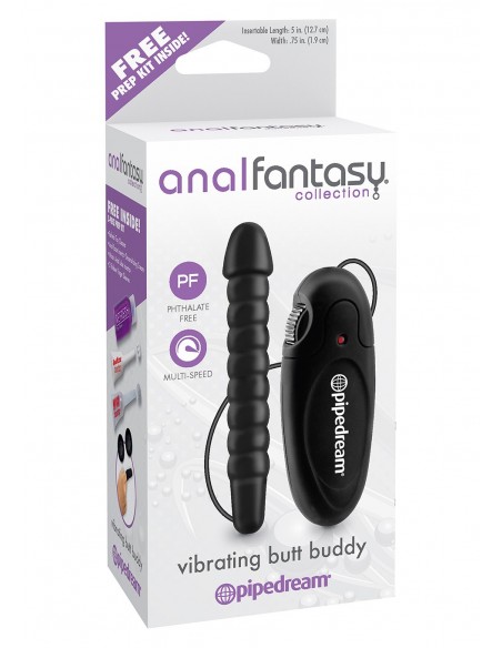 Zatyczka Analna z Wibracjami Vibrating Butt Buddy Black - Kulki i korki analne wibrujące - 2