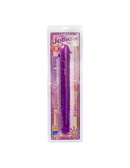Podwójne Dildo DOUBLE DONG 18INCH JELLIES PURPLE - Dilda podwójne - 2