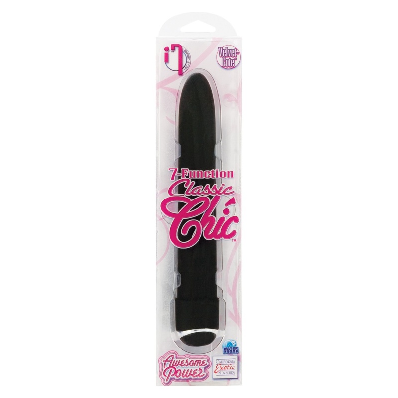 Wibrator Classic Chic Black – 15 cm, 7 funkcji wibracji - 2