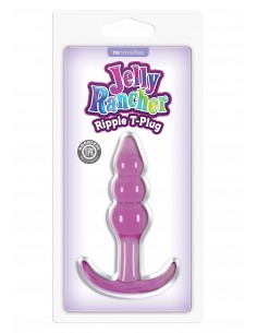 Korek Analny Jelly Rancher T-Plug Ripple Purple - Duże Korki Analne - 1 2