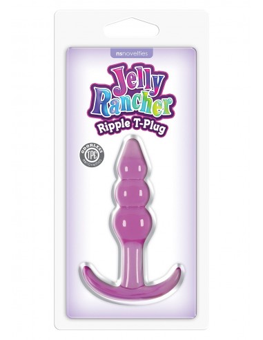 Korek Analny Jelly Rancher T-Plug Ripple Purple - Duże Korki Analne - 2