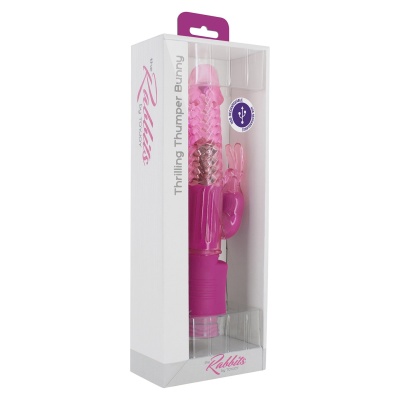 Wibrator króliczek Thrilling Thumper Bunny z rotacyjnym trzpieniem – 25 cm - 1 2