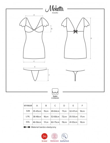 Moketta koszulka i stringi L/XL - Koszule nocne - 7