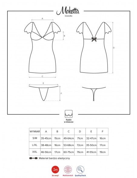 Moketta koszulka i stringi L/XL - Koszule nocne - 7