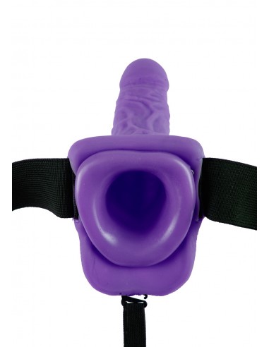 Strap-On Vibr Strap-On W Balls 7"""" Purple - Strap-ony, dilda na pasku z wibracją - 3