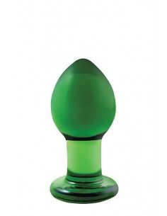 Plug-CRYSTAL MEDIUM GREEN - Korki analne szklane - 1