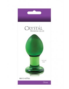 Plug-CRYSTAL MEDIUM GREEN - Korki analne szklane - 1 2