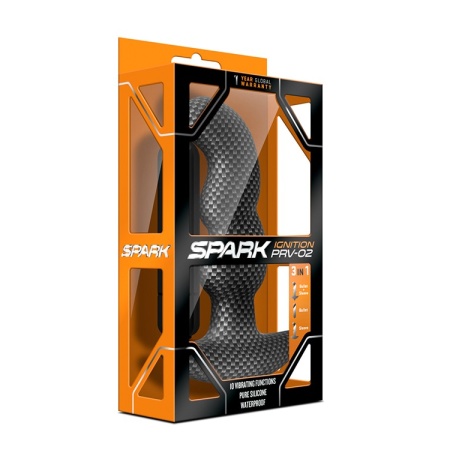 Zatyczka Analna z Wibracjami Spark Ignition Prv-02 Carbon Fiber - 3