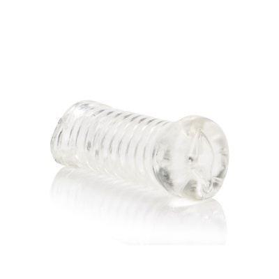 Masturbator Tight Pussy Transparent z prążkowanym kanałem, długość ok. 18 cm - 1