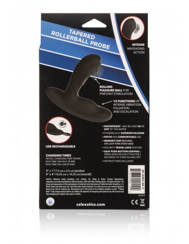 Zatyczka Analna z Wibracjami Eclipse Roller Ball Probe - Kulki i korki analne wibrujące - 3