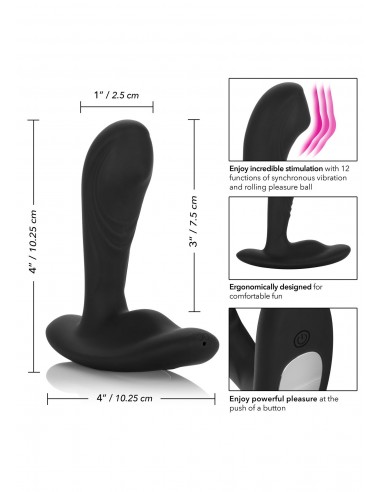 Zatyczka Analna z Wibracjami Eclipse Roller Ball Probe - Kulki i korki analne wibrujące - 4