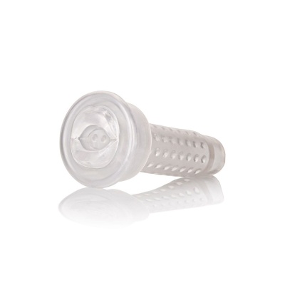 Nakładka do pompki Stroker Pump Sleeve Mouth – przezroczysta, z wypustkami, 16 cm - 1