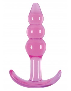 Korek Analny Jelly Rancher T-Plug Ripple Pink - Duże Korki Analne - 1