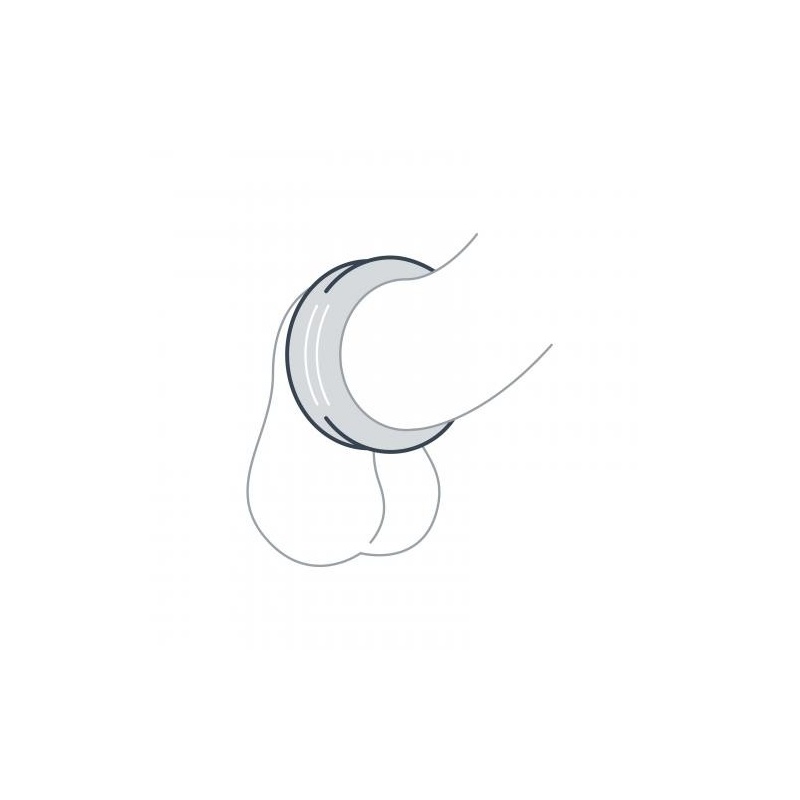 Pierścień na penisa Double Design - elastyczny TPE, dwuwarstwowa konstrukcja, średnica wewnętrzna 3,2 cm - 3