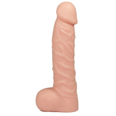 Dildo Realistixxx Number Two z żołędziem, żyłami i jądrami, 17 cm, średnica 3,8 cm - 1 2