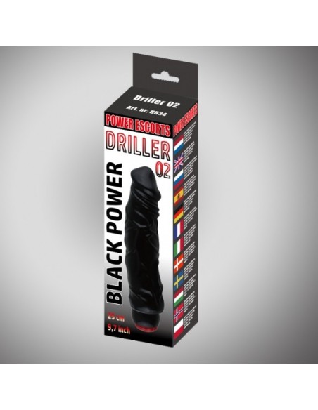 Driller 02 black 25 cm realistic vibrating - Wibratory Realistyczne - 2