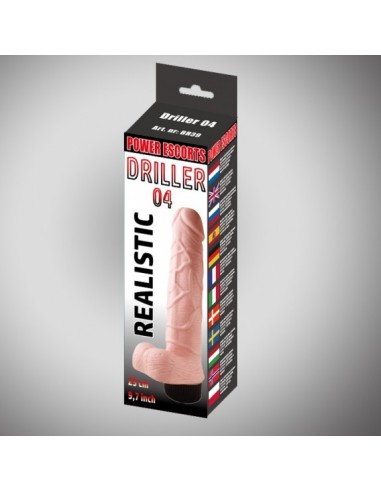 Driller 04 flesh 20 cm realistic vibrating - Wibratory Realistyczne - 2