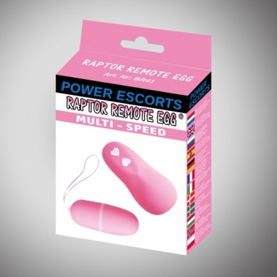 Wibrujące jajko Raptor Remote Egg różowe 10,5 cm - 1