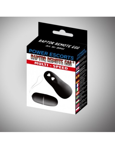 Raptor remote egg black remote egg - Wibratory Jajeczka - 1
