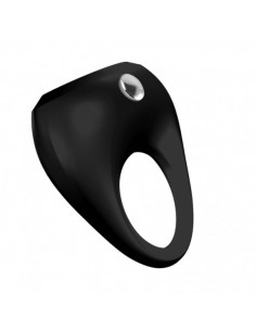 Turbo 01 Black Vibratinging Cockring - Pierścienie erekcyjne wibrujące - 1