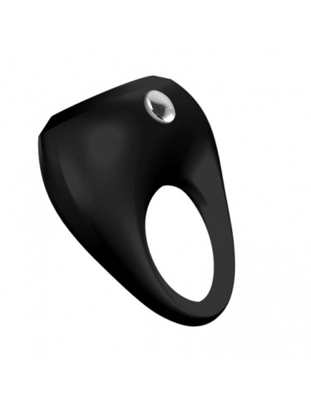 Turbo 01 Black Vibratinging Cockring - Pierścienie erekcyjne wibrujące - 1