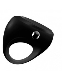 Turbo 01 Black Vibratinging Cockring - Pierścienie erekcyjne wibrujące - 1 2