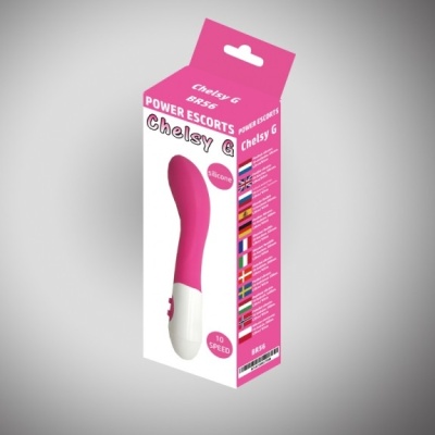 Silikonowy wibrator do punktu G Chelsey 20 cm różowy - 1