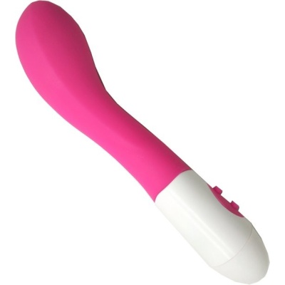 Silikonowy wibrator do punktu G Chelsey 20 cm różowy - 1 2