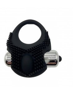 Turbo 03 Black Vibrating Cockring - Pierścienie erekcyjne wibrujące - 1
