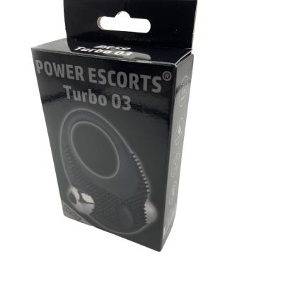 Wibrujący pierścień erekcyjny Turbo 03 Black 45 mm - 1 2