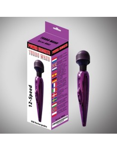 Turbo wand purple  wand massager 18 cm 12 speed - Wibratory Magic Wand - 1 2