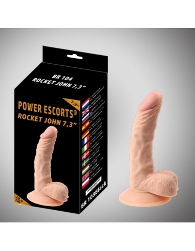 Rocket john 7,3 inch flesh realistic dildo  7,3 inch /  18,5 cm - Dilda realistyczne - 3